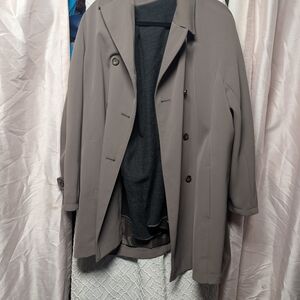 Utex Men's Taupe Trench Coat